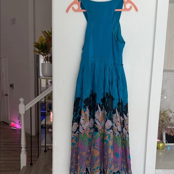 Moulinette Soeurs Blue and Black Floral Maxi Dress - Picture 7 of 7